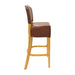 Hanoi Bar Chair in Soft Oak with Bison Espresso Vinyl Everyday