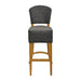 Hanoi Bar Chairs in Soft Oak with Shetland Smoke Seatpad Everyday