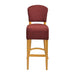 Hanoi Bar Chairs in Soft Oak with Shetland Scarlett Seatpad Everyday