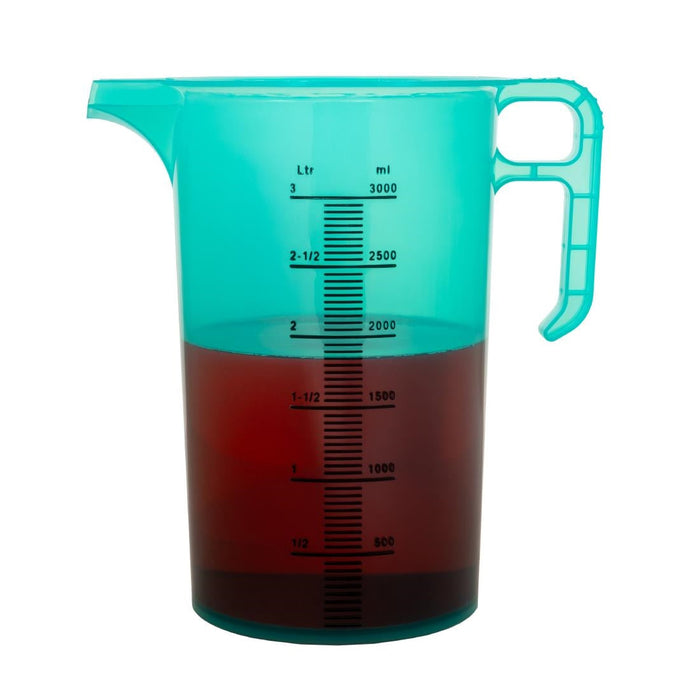 Pro-Measures Polypropylene Measuring Jug Green 3Ltr Pro-Measures