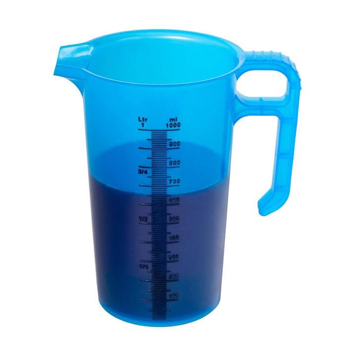 Pro-Measures Polypropylene Measuring Jug Blue 1Ltr Pro-Measures