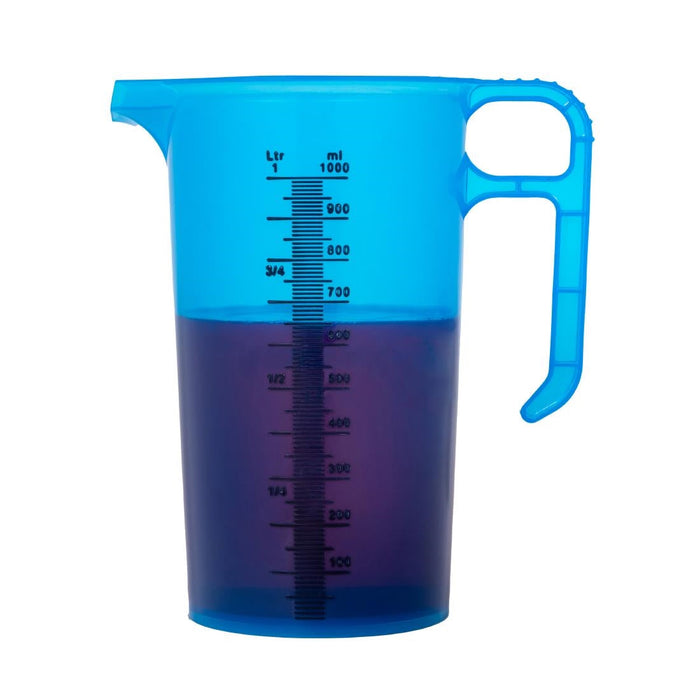 Pro-Measures Polypropylene Measuring Jug Blue 1Ltr Pro-Measures