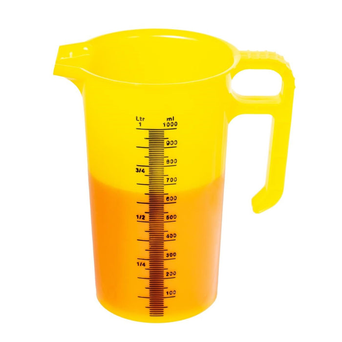 Pro-Measures Polypropylene Measuring Jug Yellow 1Ltr Pro-Measures
