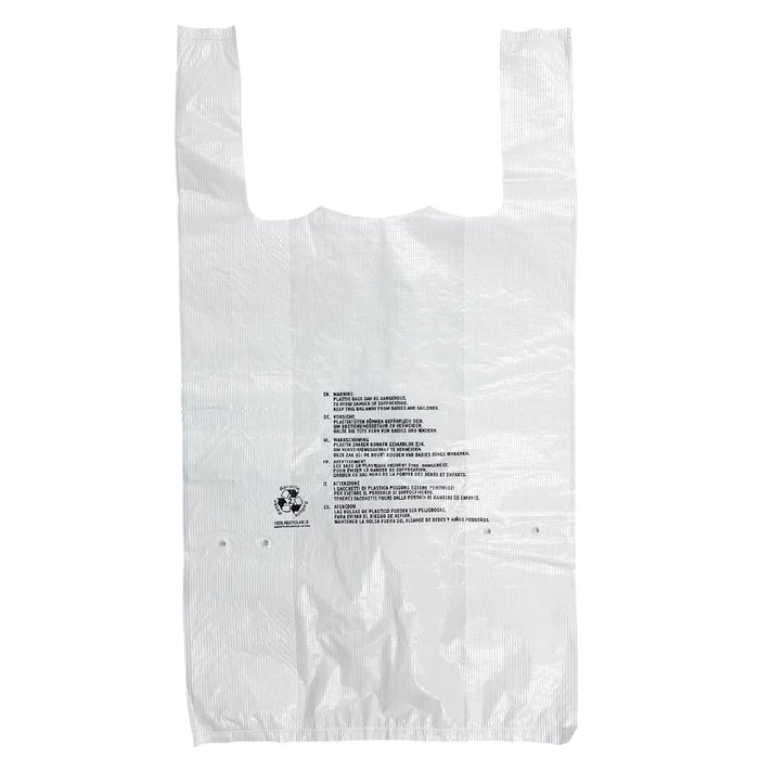 Fiesta Recyclable Large White Carrier Bag (1000 Pack) Fiesta Recyclable