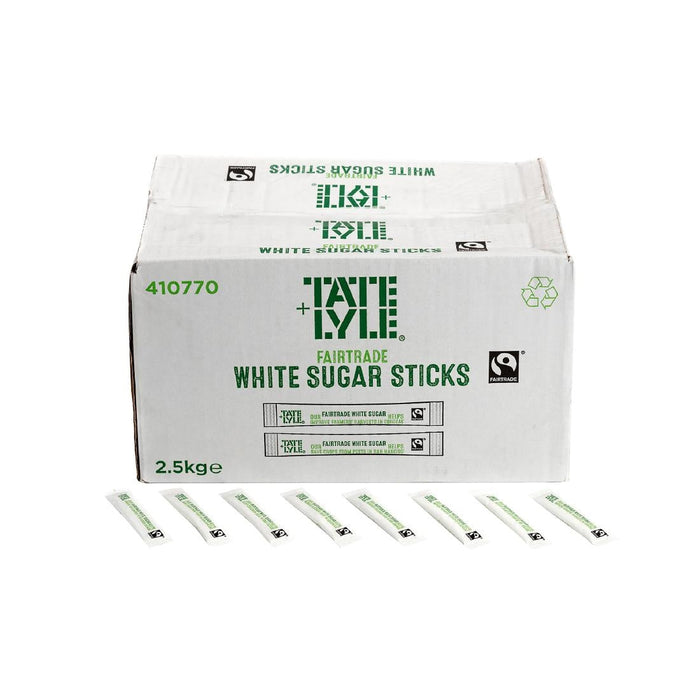 Tate & Lyle Fairtrade White Sugar Sticks (1000 Pack) Tate & Lyle