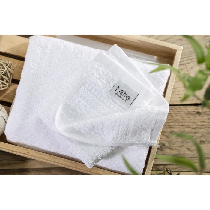 Mitre Comfort Nova Face Cloth White (10 Pack) Mitre Comfort