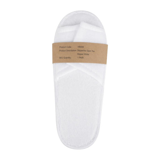 Mitre Essentials Slipperlite Open Toe Slippers White Mitre Essentials