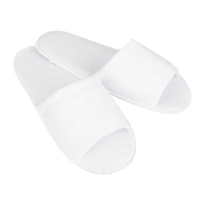 Mitre Essentials Slipperlite Open Toe Slippers White Mitre Essentials