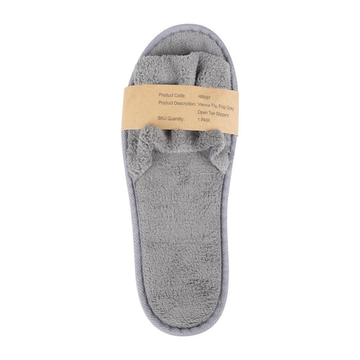 Mitre Comfort Vienna Open Toe Slippers Grey Mitre Comfort