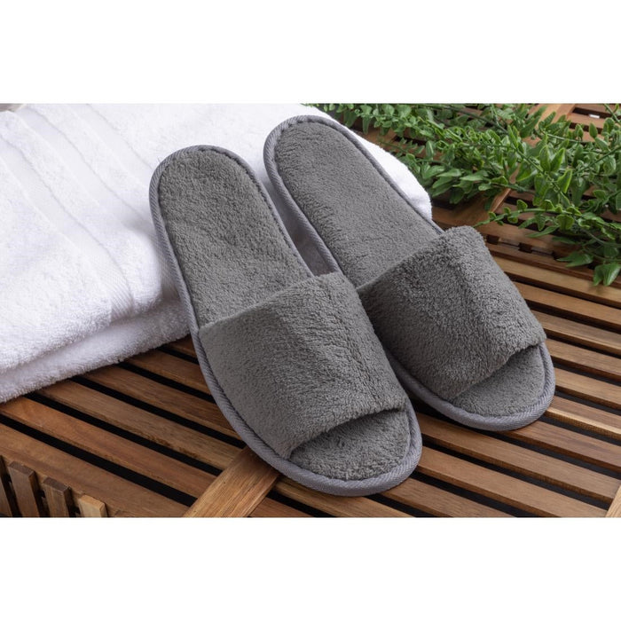 Mitre Comfort Vienna Open Toe Slippers Grey Mitre Comfort
