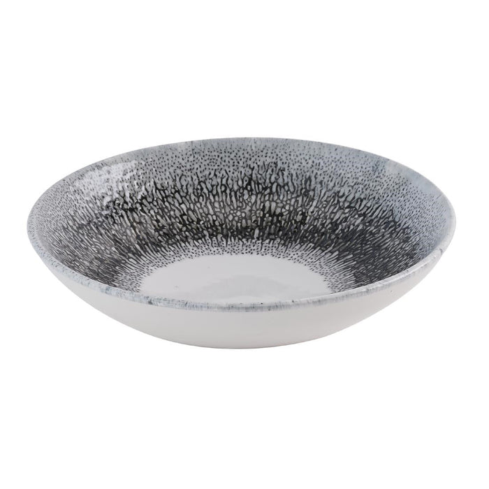 Churchill Studio Prints Fusion Black Evolve Coupe Bowls 182mm (12 Pack) Churchill Super Vitrified