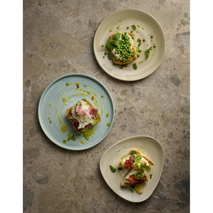 Churchill Stonecast Canvas Natural Lotus Plates 228mm (12 Pack) Churchill Super Vitrified