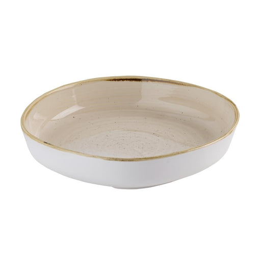 Churchill Stonecast Nutmeg Cream Organic Walled Bowls 232mm (6 Pack) Churchill Super Vitrified