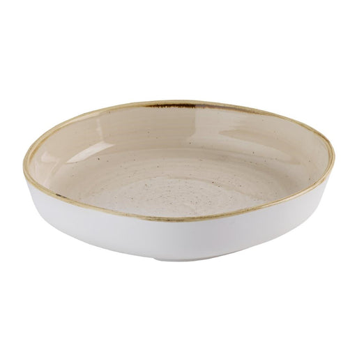 Churchill Stonecast Nutmeg Cream Organic Walled Bowls 197mm (6 Pack) Churchill Super Vitrified