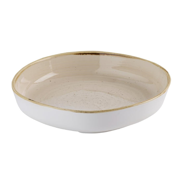 Churchill Stonecast Nutmeg Cream Organic Walled Bowls 197mm (6 Pack) Churchill Super Vitrified