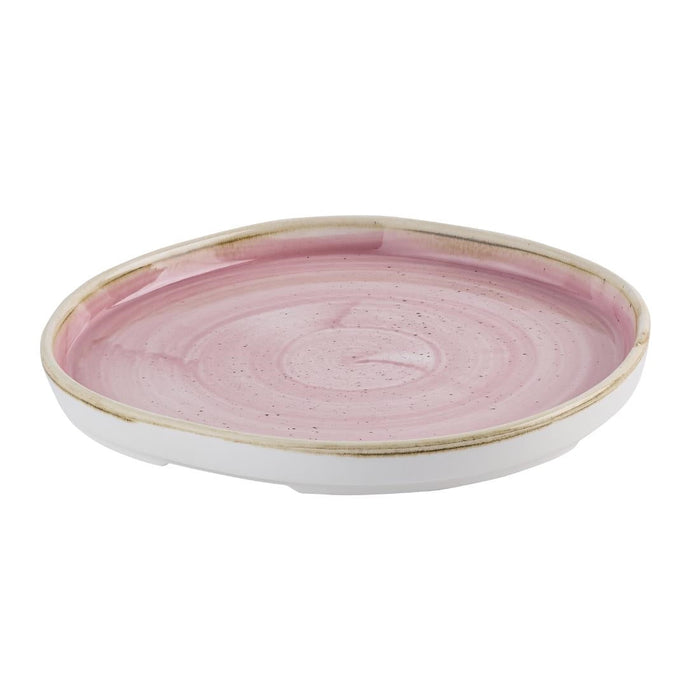 Churchill Stonecast Petal Pink Organic Walled Plates 206mm (6 Pack) Churchill Super Vitrified