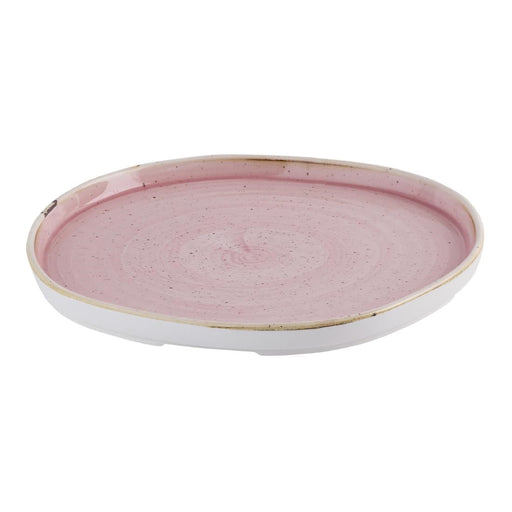 Churchill Stonecast Petal Pink Organic Walled Plates 257mm (6 Pack) Churchill Super Vitrified