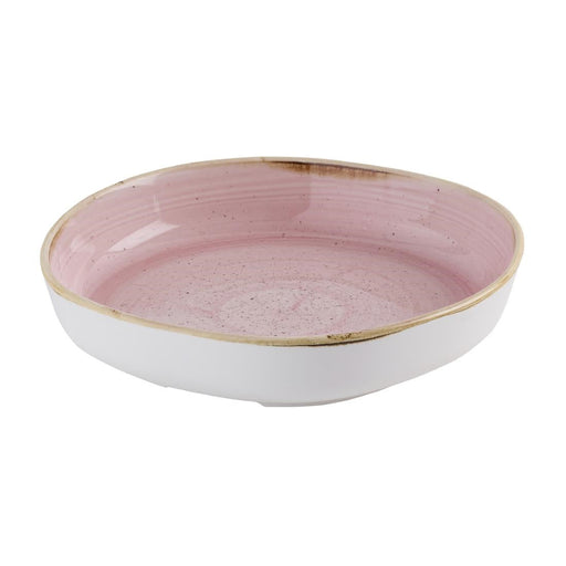 Churchill Stonecast Petal Pink Organic Walled Bowls 232mm (6 Pack) Churchill Super Vitrified