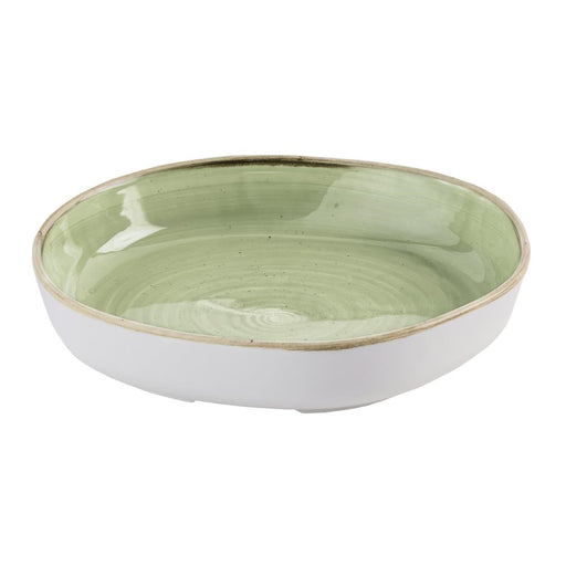 Churchill Stonecast Sage Green Organic Walled Bowls 232mm (6 Pack) Churchill Super Vitrified