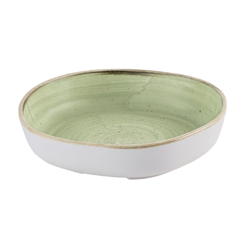 Churchill Stonecast Sage Green Organic Walled Bowls 197mm (6 Pack) Churchill Super Vitrified