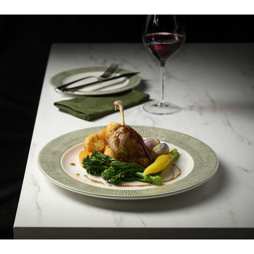 Churchill Bamboo Ceramic Spinwash Alpine Presentation Plates 305mm (12 Pack) Churchill Super Vitrified