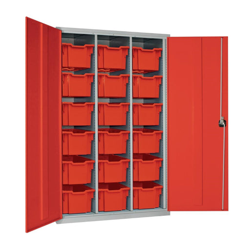1830(H)x1120(W)x457(D)mm. Red Trays