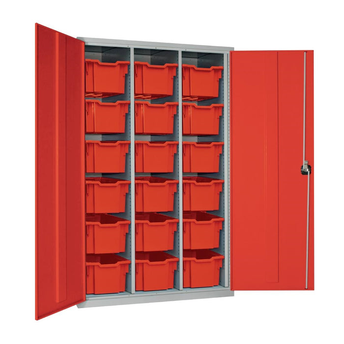 1830(H)x1120(W)x457(D)mm. Red Trays