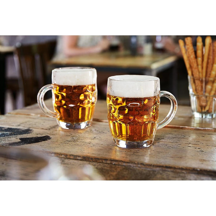 Arcoroc Britannia Dimpled Panelled Tankards 285ml (36 Pack) Arcoroc