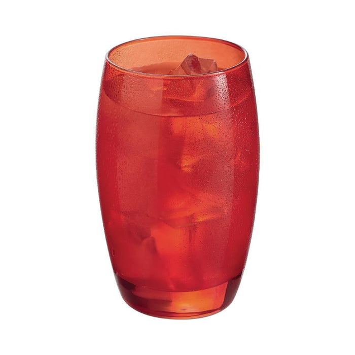 Arcoroc Salto Colour Studio Red Hi Ball Tumblers 350ml (24 Pack) Arcoroc