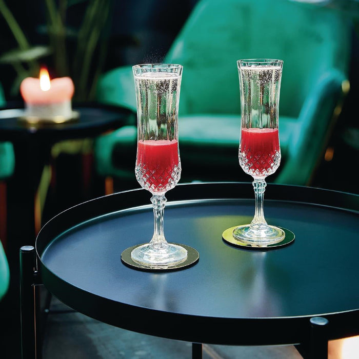 Arcoroc West Loop Flutes Glasses 120ml (12 Pack) Arcoroc