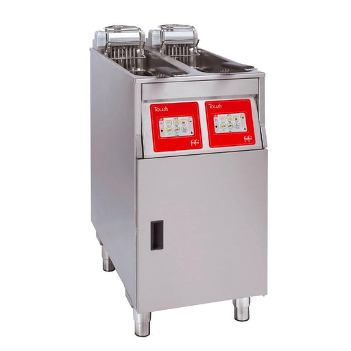 2x 9kW. Capacity: 2x 7.5-9Ltrs. Chip Output: up to 2x 20kg/hr