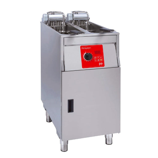 2x 7.5kW. Capacity: 2x 7.5-9Ltrs. Chip Output: up to 2x 17kg/hr