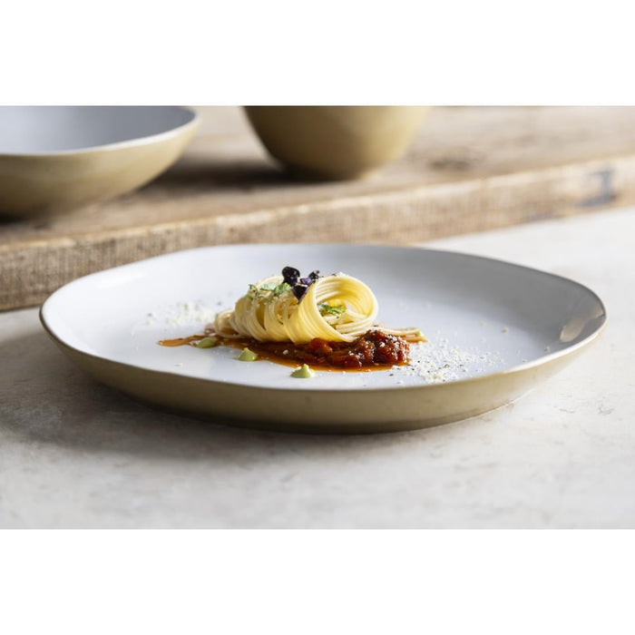 Olympia Raw Recycled Clay Natural Coupe Plates 260mm (6 Pack) Olympia