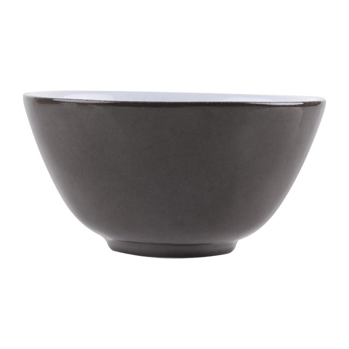 Olympia Raw Recycled Clay Charcoal Deep Bowls 140mm (6 Pack) Olympia