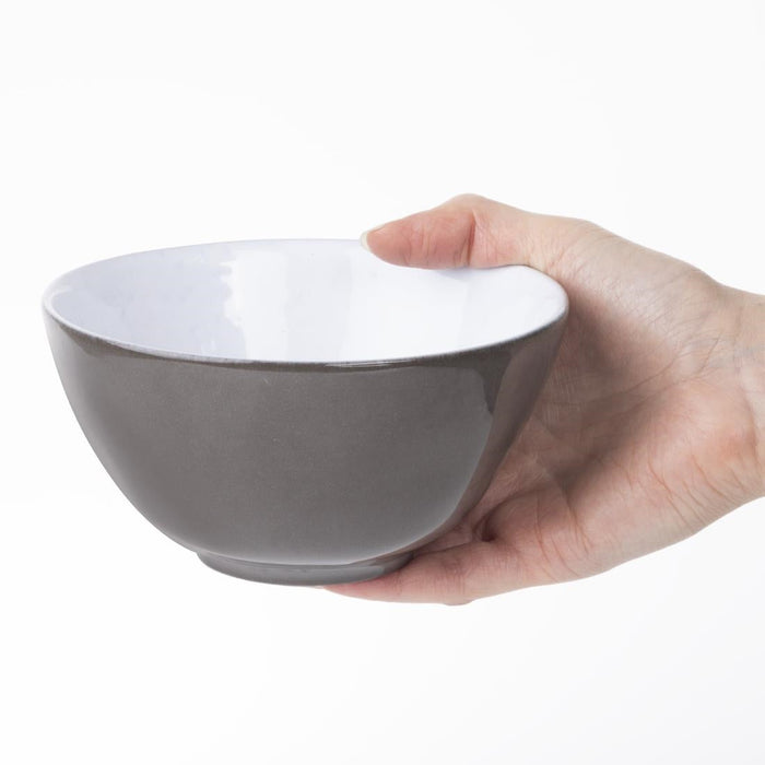 Olympia Raw Recycled Clay Charcoal Deep Bowls 140mm (6 Pack) Olympia