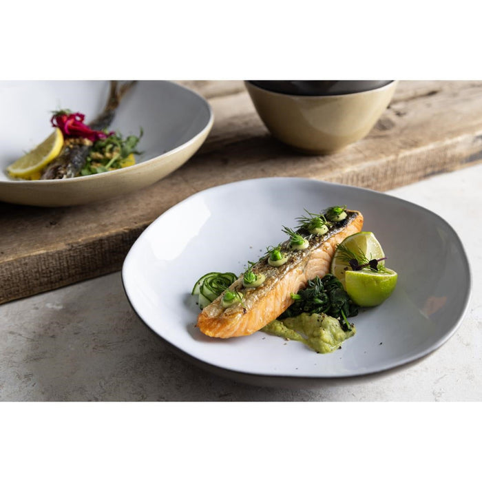 Olympia Raw Recycled Clay Charcoal Coupe Bowls 230mm (6 Pack) Olympia