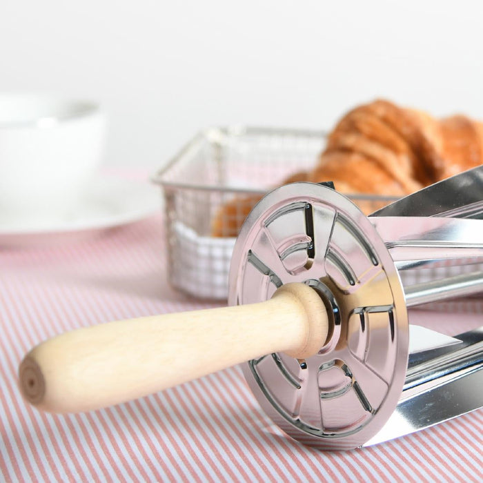 Gobel Stainless Steel Croissant Roller Cutter with Wooden Handle 510x95x95mm Gobel
