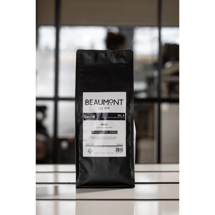 Beaumont No.4 Decaf Coffee Espresso Grind 1kg Beaumont