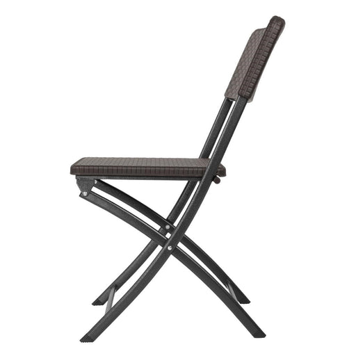 Bolero Rattan Folding Chairs Brown (2 Pack) Bolero