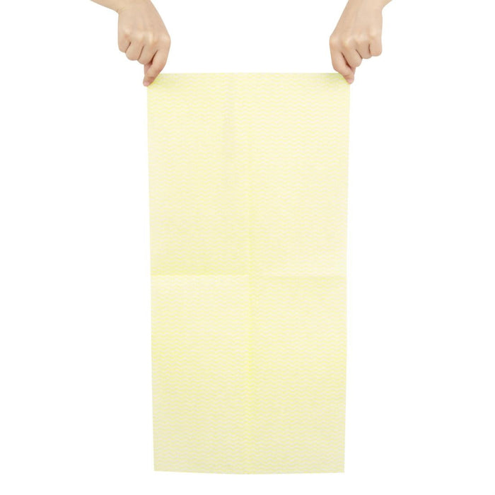 Jantex Non-Woven Cloths Yellow (50 Pack) Jantex