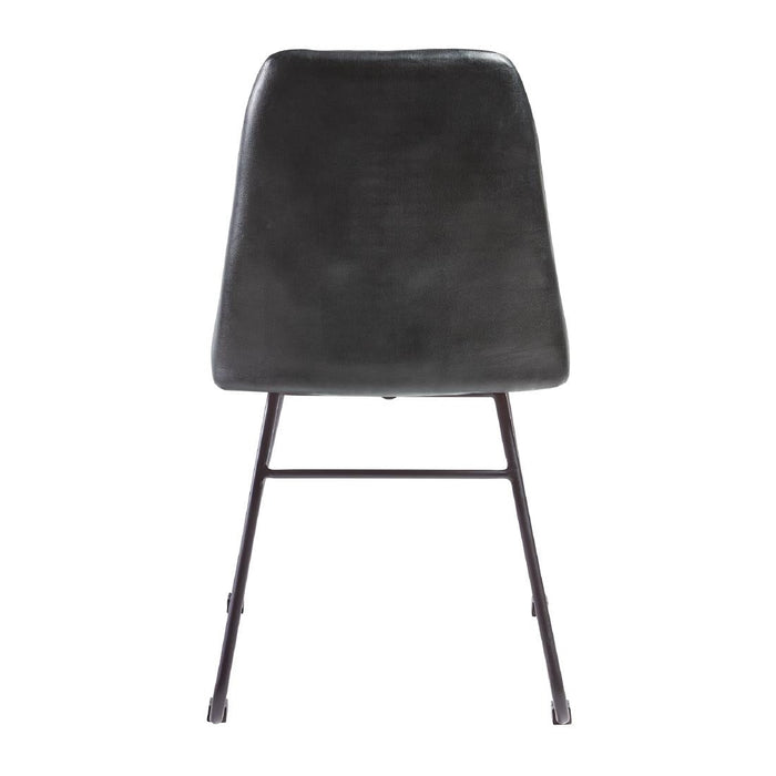 Harland Side Chair Leather Vintage Black (2 Pack) Everyday