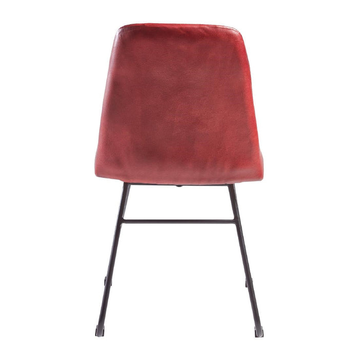 Harland Side Chair Leather Vintage Red (2 Pack) Everyday