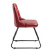 Harland Side Chair Leather Vintage Red (2 Pack) Everyday