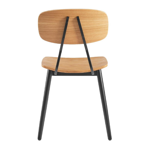 Juna Side Chair Ply Oak & Black Steel (2 Pack) Everyday
