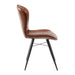 Lena Side Chair Pecan Brown leather (2 Pack) Everyday