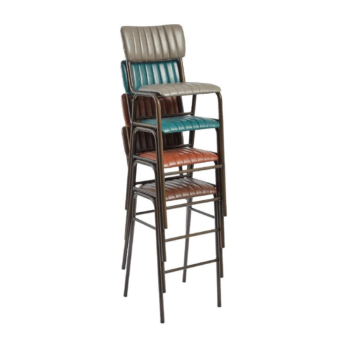 Tavo Stacking Bar Stool Vintage Brown (2 Pack) Everyday
