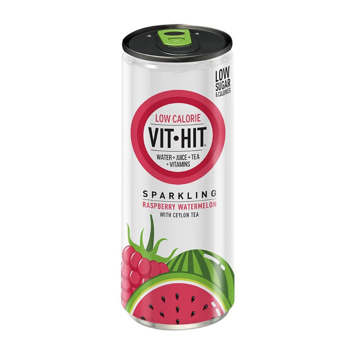 VITHIT Sparkling Raspberry & Watermelon Vitamin Water 330ml (12 Pack) VITHIT