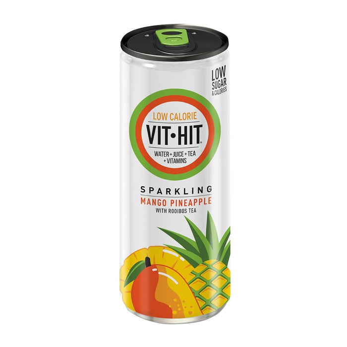 VITHIT Sparkling Mango & Pineapple Vitamin Water 330ml (12 Pack) VITHIT