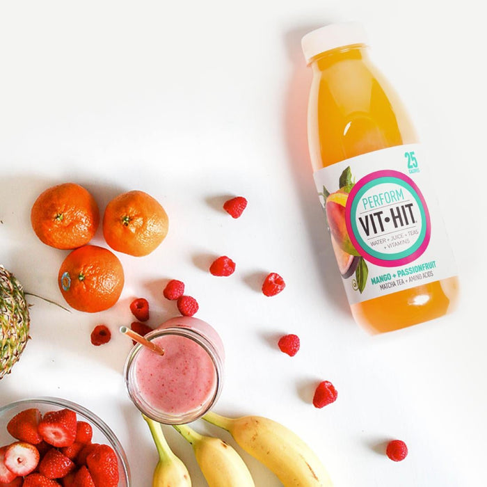 VITHIT Perform Mango & Passionfruit Vitamin Water 500ml (12 Pack) VITHIT