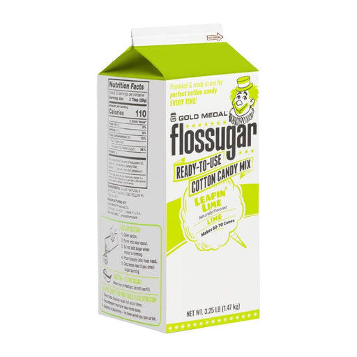 Flossugar Lime Ready to Use Cotton Candy Mix 1.47kg Gold Medal